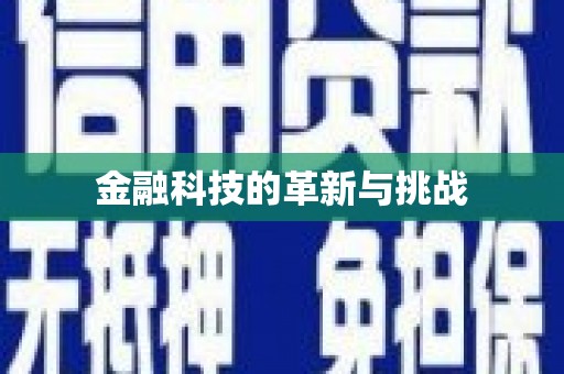 洞头金融科技的革新与挑战