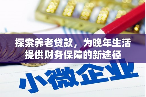 洞头探索养老贷款，为晚年生活提供财务保障的新途径