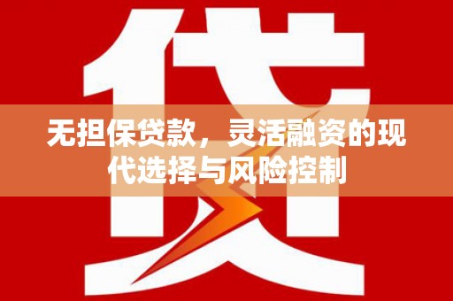 洞头无担保贷款，灵活融资的现代选择与风险控制
