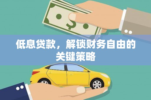 洞头低息贷款，解锁财务自由的关键策略
