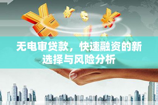 洞头无电审贷款，快速融资的新选择与风险分析
