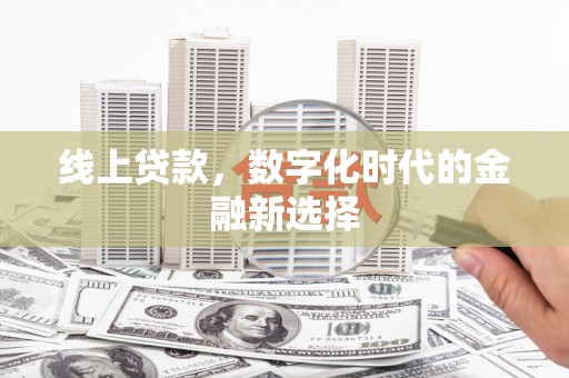 洞头线上贷款，数字化时代的金融新选择
