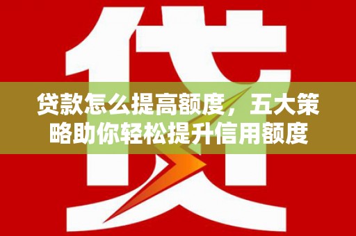 洞头贷款怎么提高额度，五大策略助你轻松提升信用额度