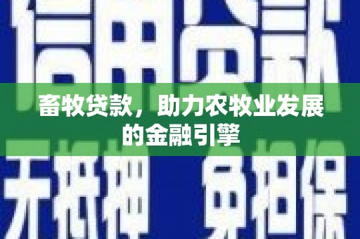 洞头畜牧贷款，助力农牧业发展的金融引擎