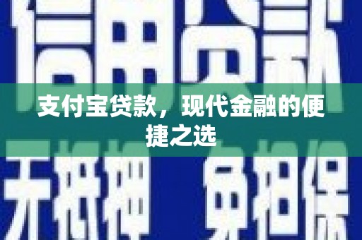 洞头支付宝贷款，现代金融的便捷之选