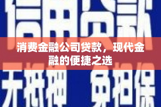 洞头消费金融公司贷款，现代金融的便捷之选